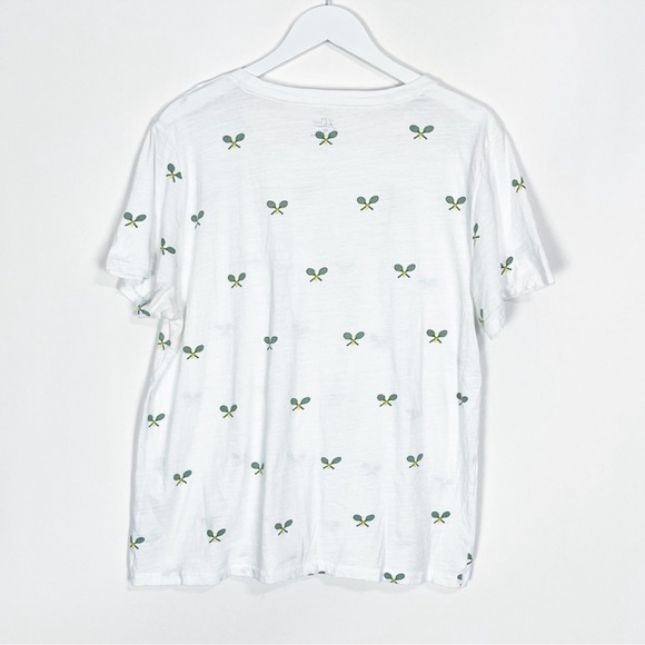 J. Crew Tennis Rackets Vintage Cotton Crewneck Tee - Picture 5 of 8